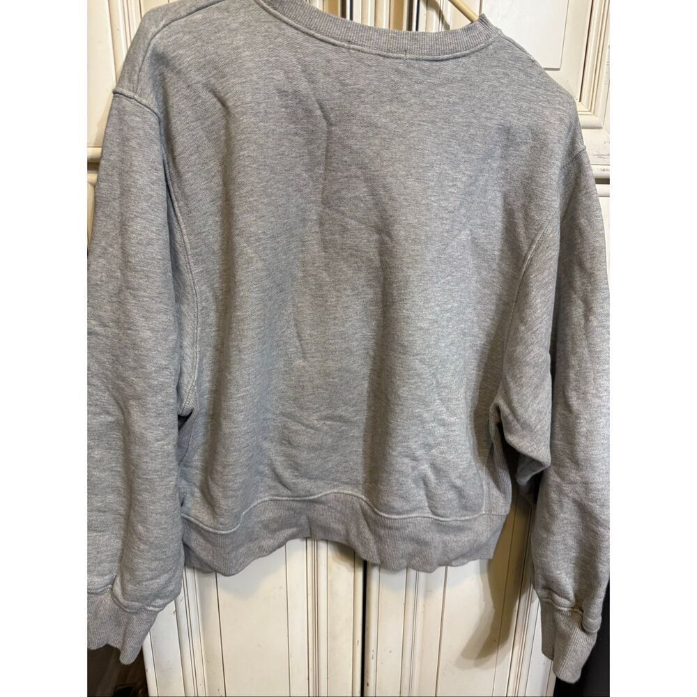 Frankie Shop Women's Crew Neck Oversized Pullover Sweatshirt Gray Medium